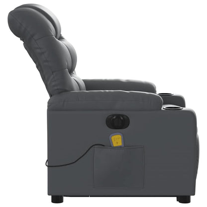 Poltrona Alzapersona Elettrica Reclinabile Grigio in Similpelle | homemem39