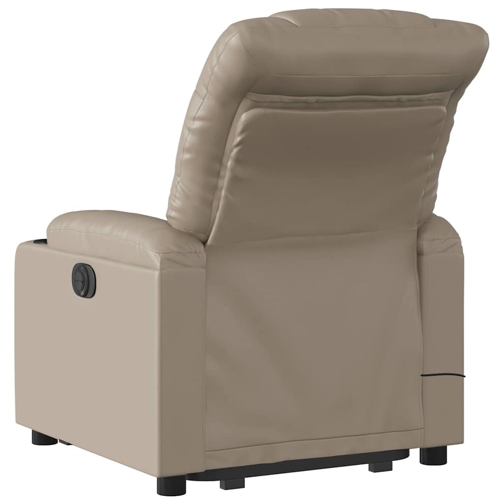 Poltrona Alzapersona Massaggio Elettrica Cappuccino Similpelle | homemem39