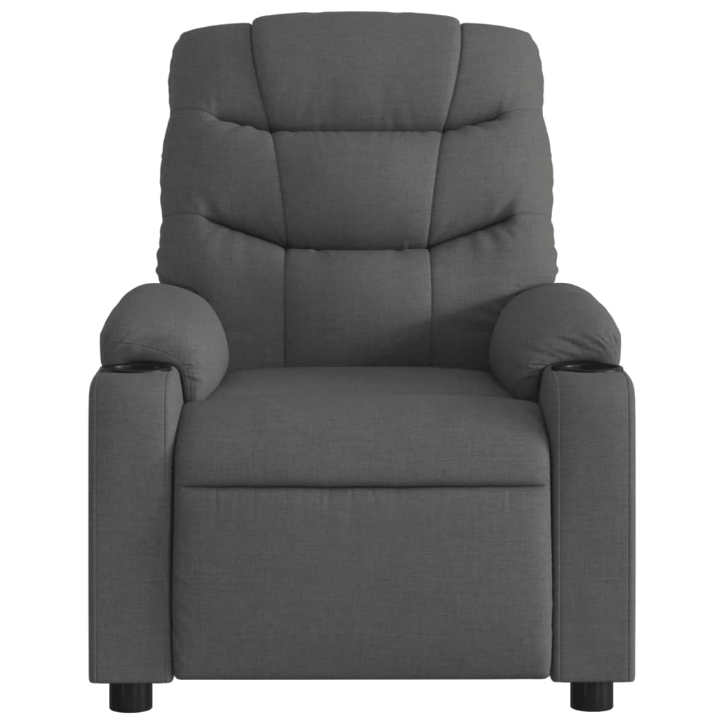 Poltrona Elettrica Reclinabile Grigio Scuro in Tessuto | homemem39