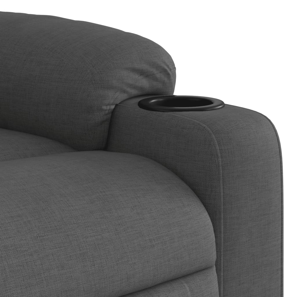 Poltrona Elettrica Reclinabile Grigio Scuro in Tessuto | homemem39