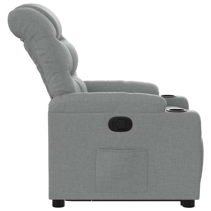 Poltrona Alzapersona Reclinabile Grigio Chiaro in Tessuto | homemem39