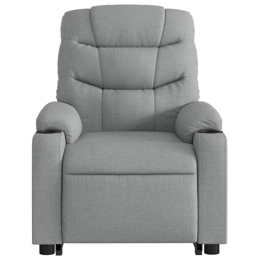 Poltrona Reclinante Alzapersona Elettrica Grigio Chiaro Tessuto | homemem39