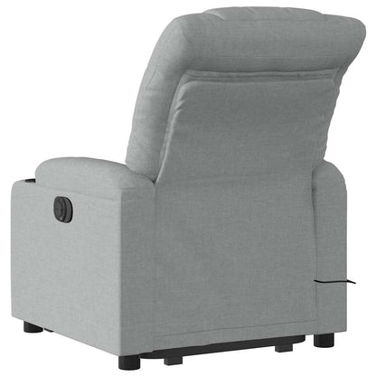 Poltrona Alzapersona Massaggi Elettrica Grigio Chiaro Tessuto | homemem39