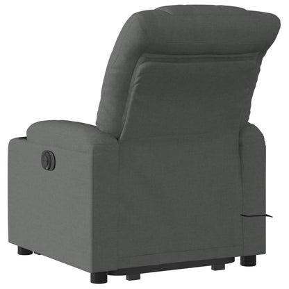 Poltrona Alzapersona Massaggi Elettrica Grigio Scuro Tessuto - homemem39