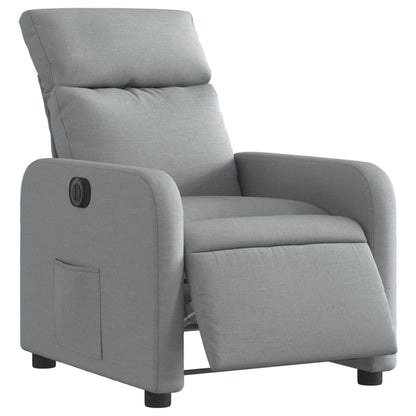 Poltrona Elettrica Reclinabile Grigio Chiaro in Tessuto | homemem39