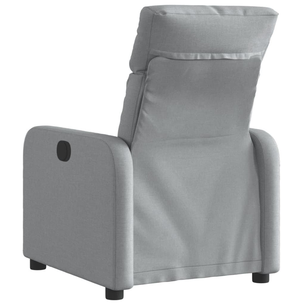 Poltrona Elettrica Reclinabile Grigio Chiaro in Tessuto - homemem39