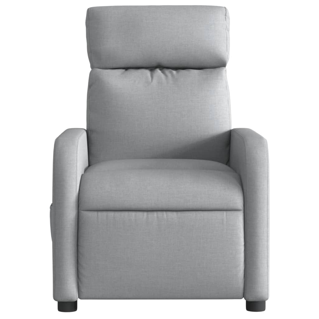 Poltrona Elettrica Reclinabile Grigio Chiaro in Tessuto - homemem39