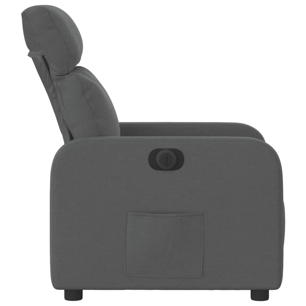 Poltrona Elettrica Reclinabile Grigio Scuro in Tessuto - homemem39