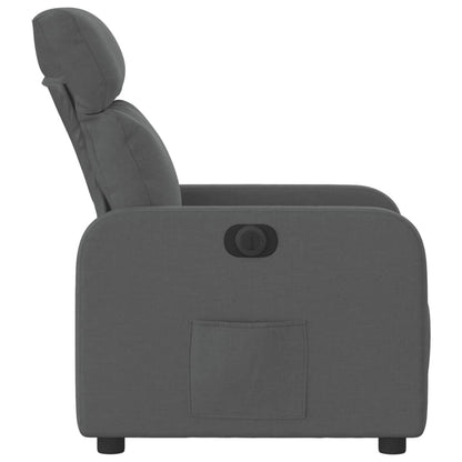 Poltrona Elettrica Reclinabile Grigio Scuro in Tessuto - homemem39