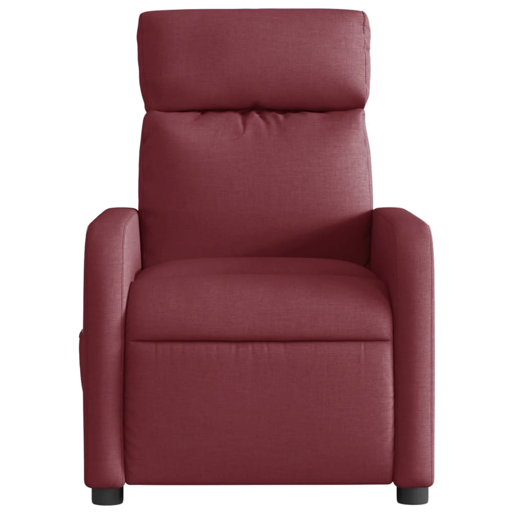 Poltrona Elettrica Reclinabile Rosso Vino in Tessuto | homemem39