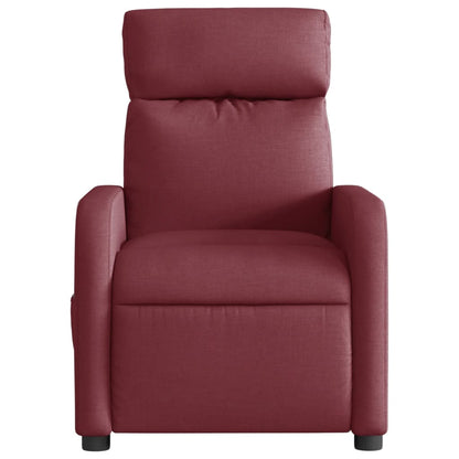 Poltrona Elettrica Reclinabile Rosso Vino in Tessuto | homemem39