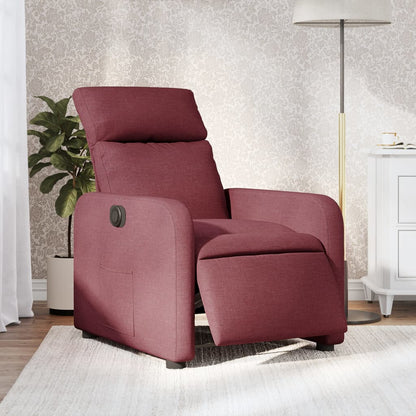 Poltrona Elettrica Reclinabile Rosso Vino in Tessuto | homemem39