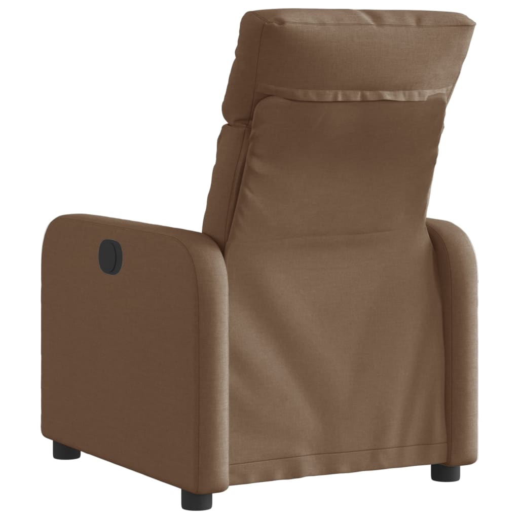 Poltrona Elettrica Reclinabile Marrone in Tessuto | homemem39
