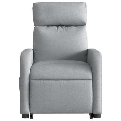 Poltrona Reclinante Alzapersona Elettrica Grigio Chiaro Tessuto - homemem39