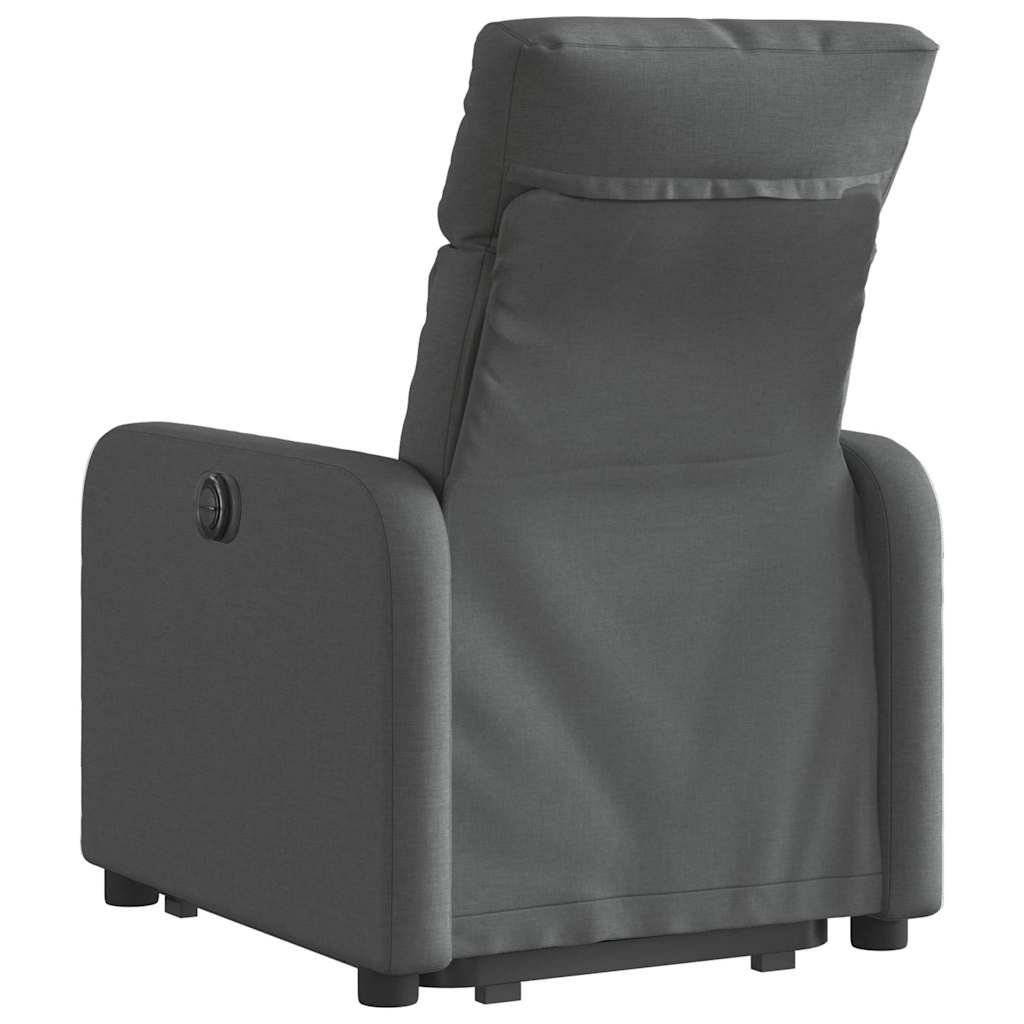 Poltrona Alzapersona Reclinabile Elettrica Grigio Scuro Tessuto | homemem39