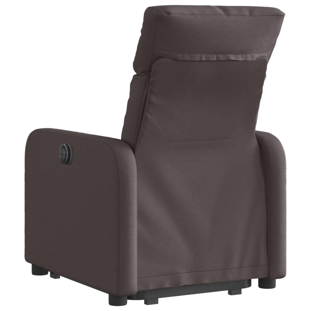 Poltrona Alzapersona Reclinante Elettrica Marrone Scuro Tessuto | homemem39