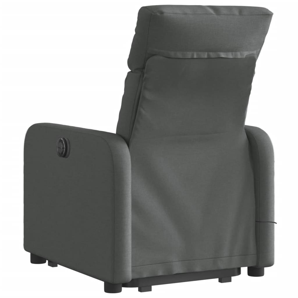 Poltrona Alzapersona Massaggi Elettrica Grigio Scuro Tessuto | homemem39