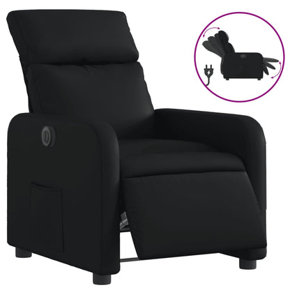 Poltrona Reclinabile Elettrica Nera in Similpelle | homemem39