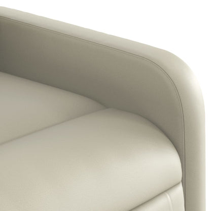 Poltrona Reclinabile Elettrica Crema in Similpelle | homemem39
