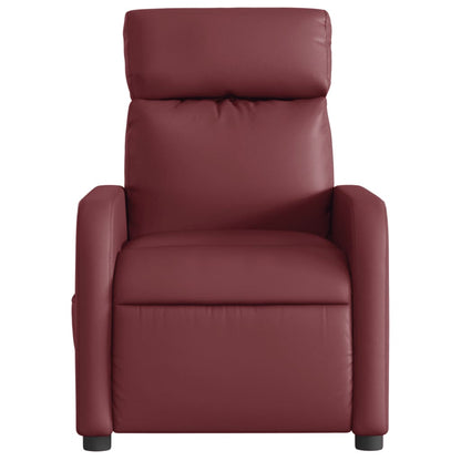 Poltrona Reclinabile Elettrica Rosso Vino in Similpelle | homemem39
