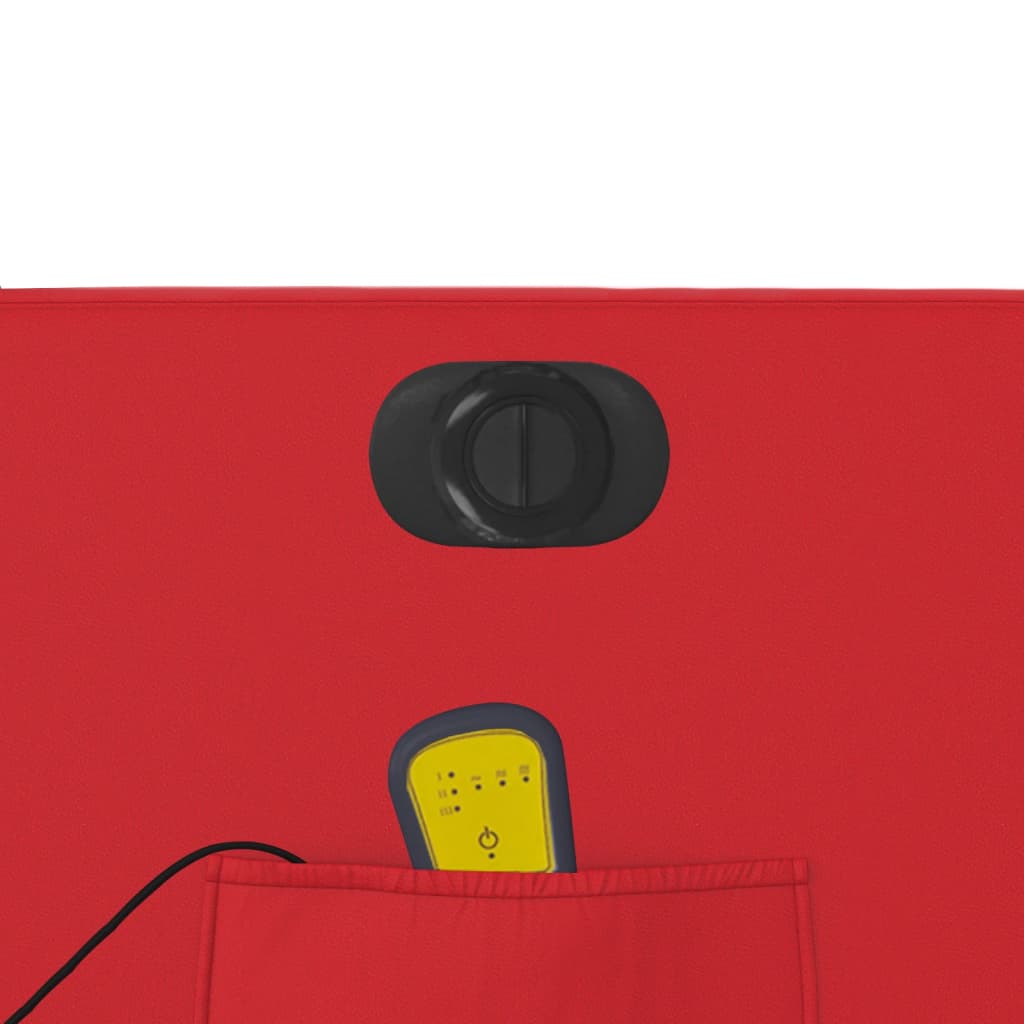 Poltrona Massaggio Elettrica Reclinabile Rosso Similpelle - homemem39