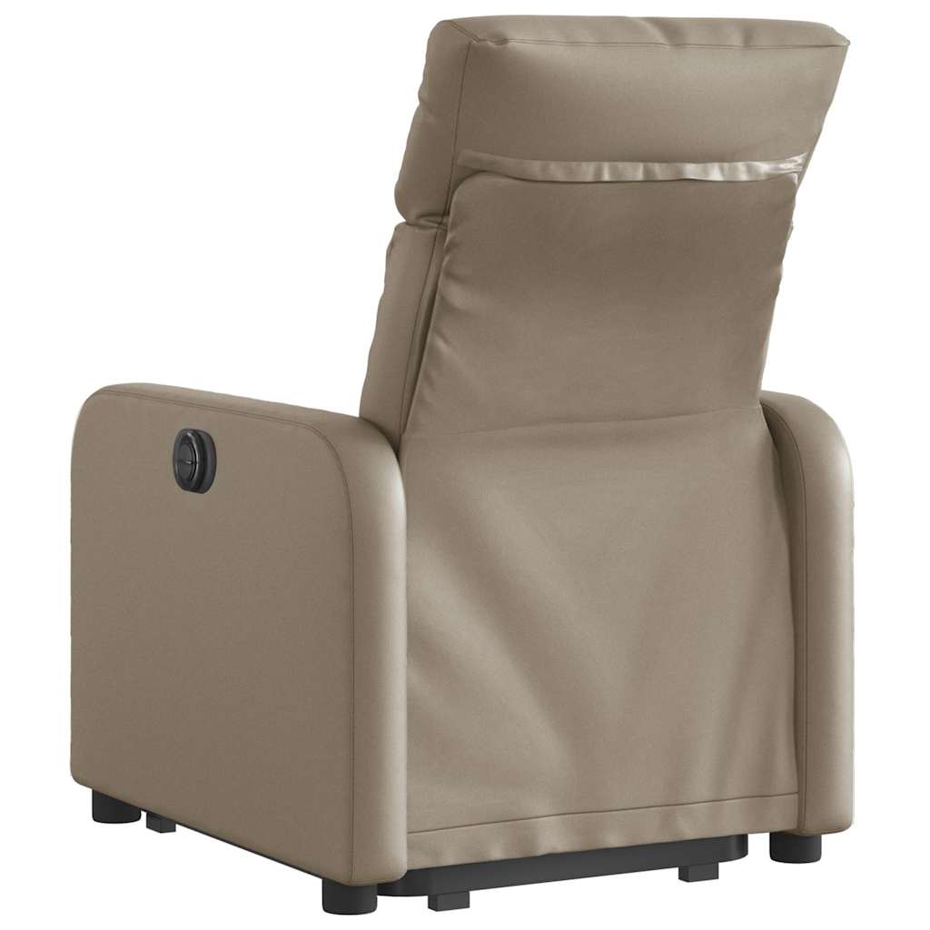 Poltrona Alzapersona Reclinabile Cappuccino in Similpelle | homemem39