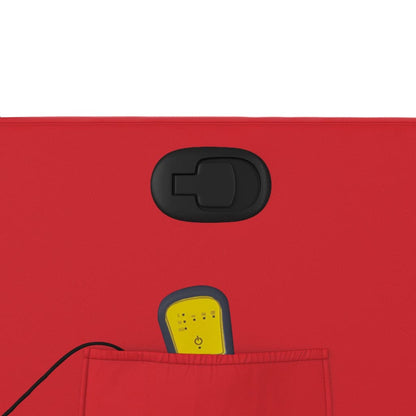 Poltrona Alzapersona Reclinabile Massaggio Rosso in Similpelle - homemem39