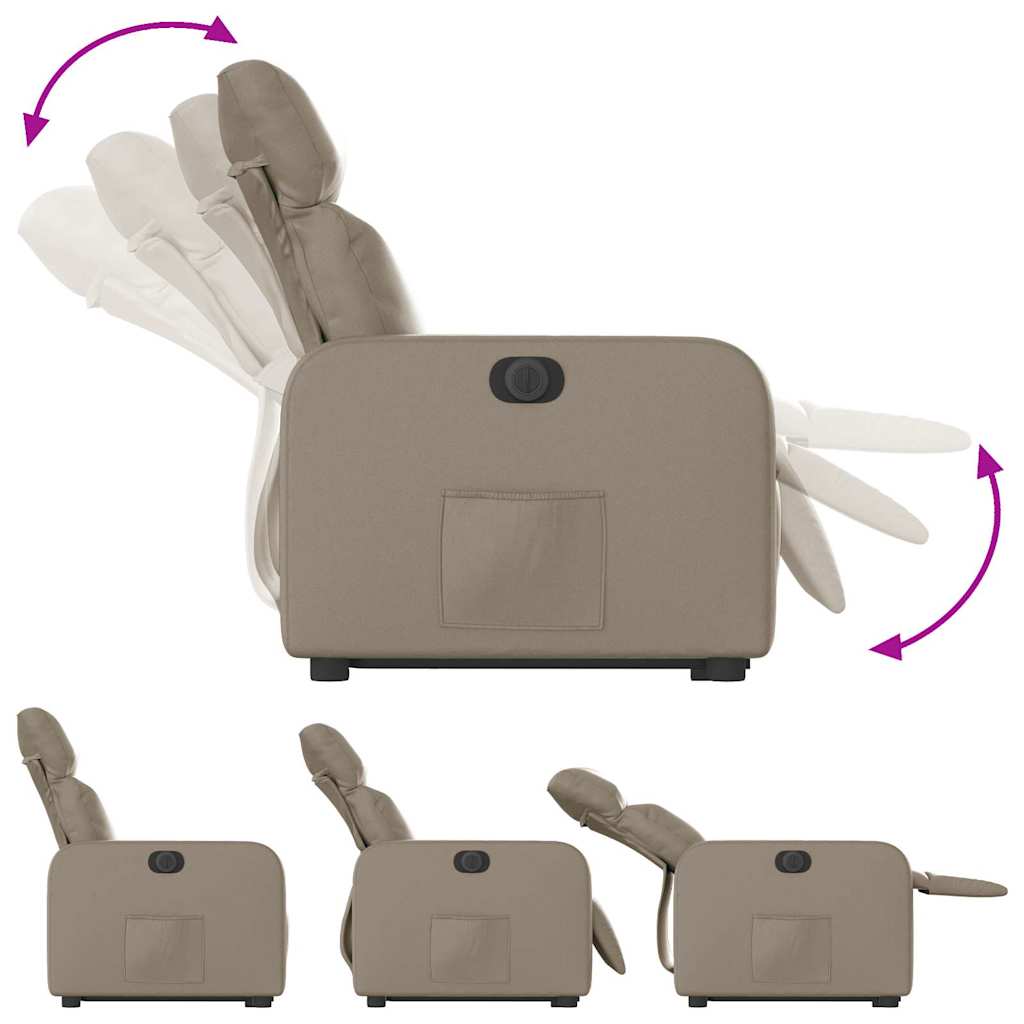 Poltrona Alzapersona Reclinante Elettrica Cappuccino Similpelle | homemem39