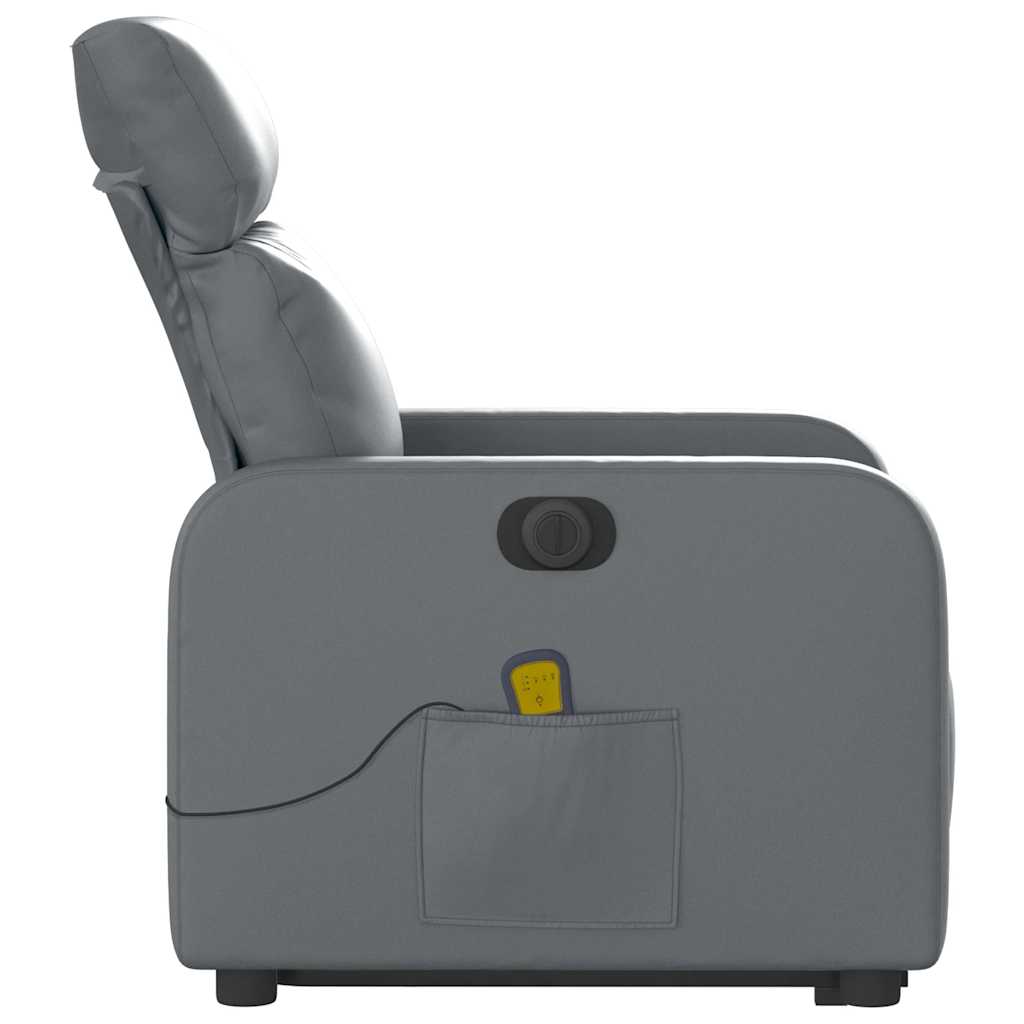 Poltrona Alzapersona Elettrica Reclinabile Grigio in Similpelle | homemem39