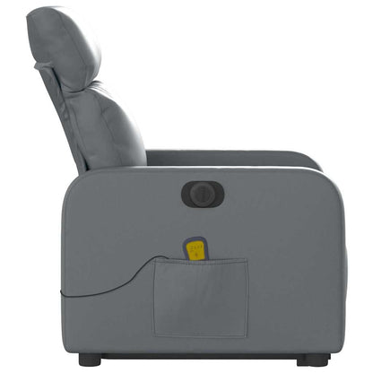 Poltrona Alzapersona Elettrica Reclinabile Grigio in Similpelle | homemem39
