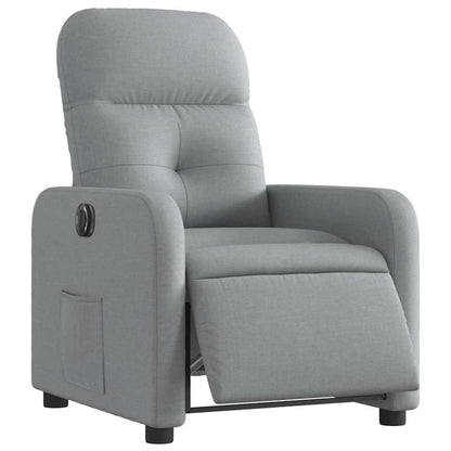 Poltrona Elettrica Reclinabile Grigio Chiaro in Tessuto | homemem39