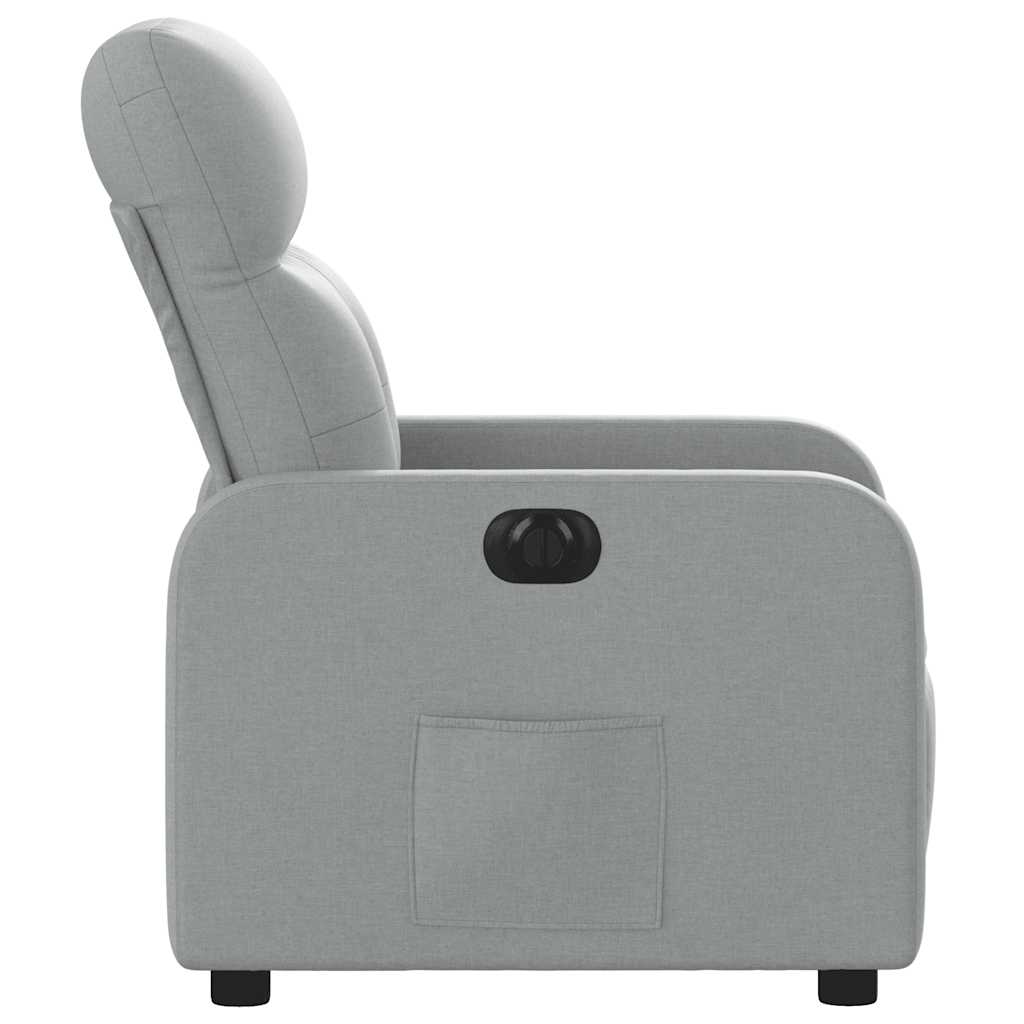 Poltrona Elettrica Reclinabile Grigio Chiaro in Tessuto | homemem39