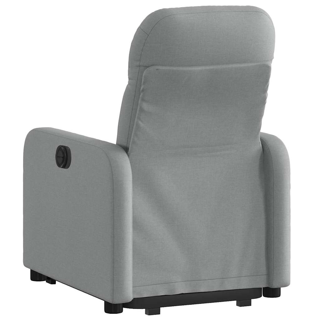 Poltrona Reclinante Alzapersona Elettrica Grigio Chiaro Tessuto | homemem39