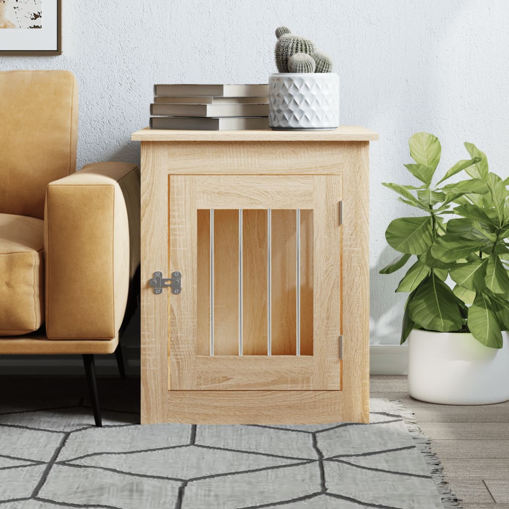 Gabbia Cani da Arredamento Rovere Sonoma 55x75x65cm Multistrato - homemem39
