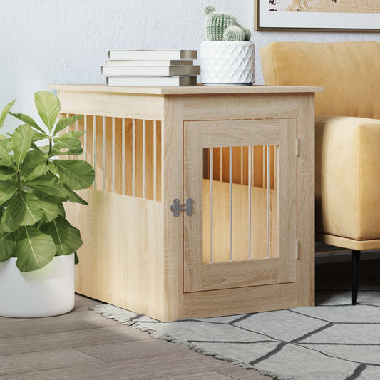Gabbia Cani da Arredamento Rovere Sonoma 55x75x65cm Multistrato - homemem39
