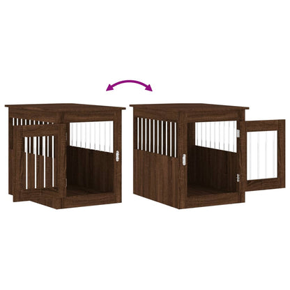 Gabbia Cani Arredamento Rovere Marrone 55x75x65cm Multistrato - homemem39