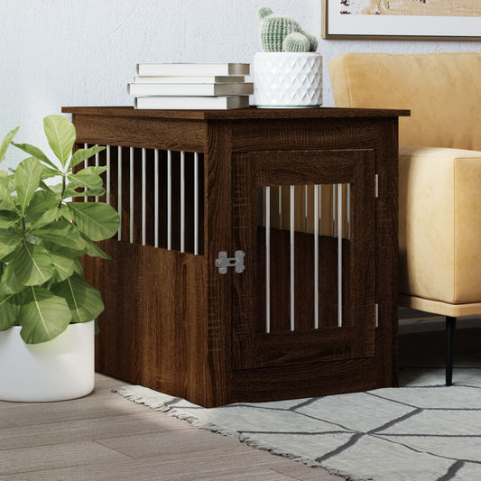 Gabbia Cani Arredamento Rovere Marrone 55x75x65cm Multistrato - homemem39
