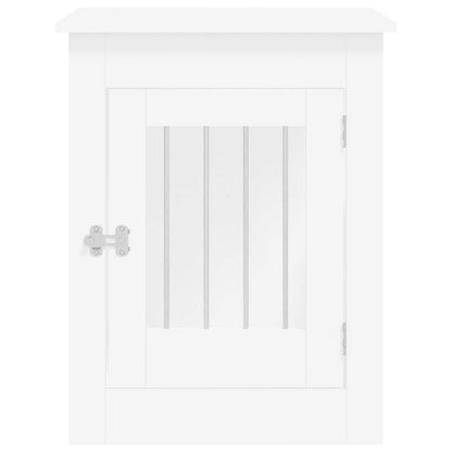 Gabbia Cani da Arredamento Bianca 55x80x68cm Legno Multistrato - homemem39