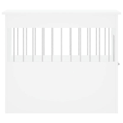 Gabbia Cani da Arredamento Bianca 55x80x68cm Legno Multistrato - homemem39