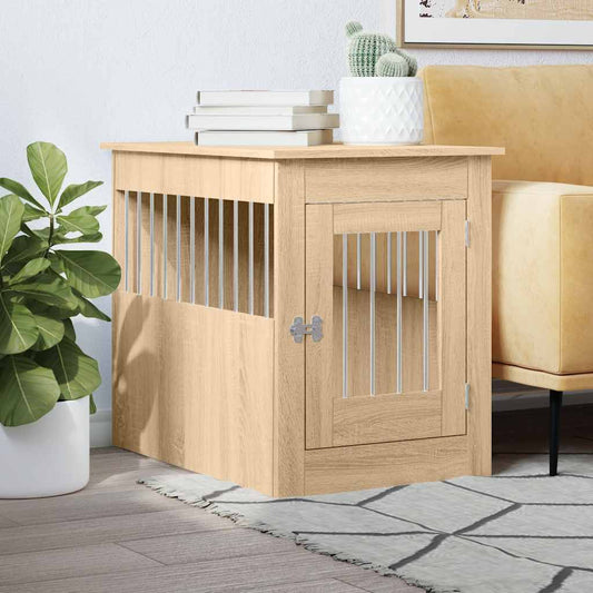 Gabbia Cani da Arredamento Rovere Sonoma 55x80x68cm Multistrato - homemem39