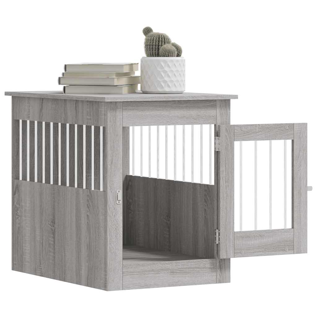 Gabbia Cani da Arredamento Grigio Sonoma 55x80x68cm Multistrato - homemem39