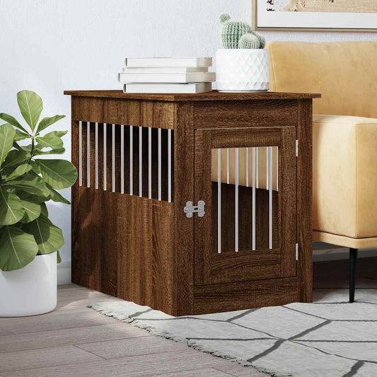 Gabbia Cani Arredamento Rovere Marrone 55x80x68cm Multistrato - homemem39