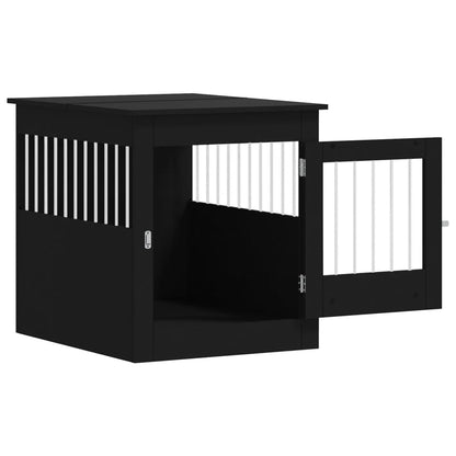 Gabbia Cani Arredamento Nera 64,5x80x71cm Legno Multistrato - homemem39