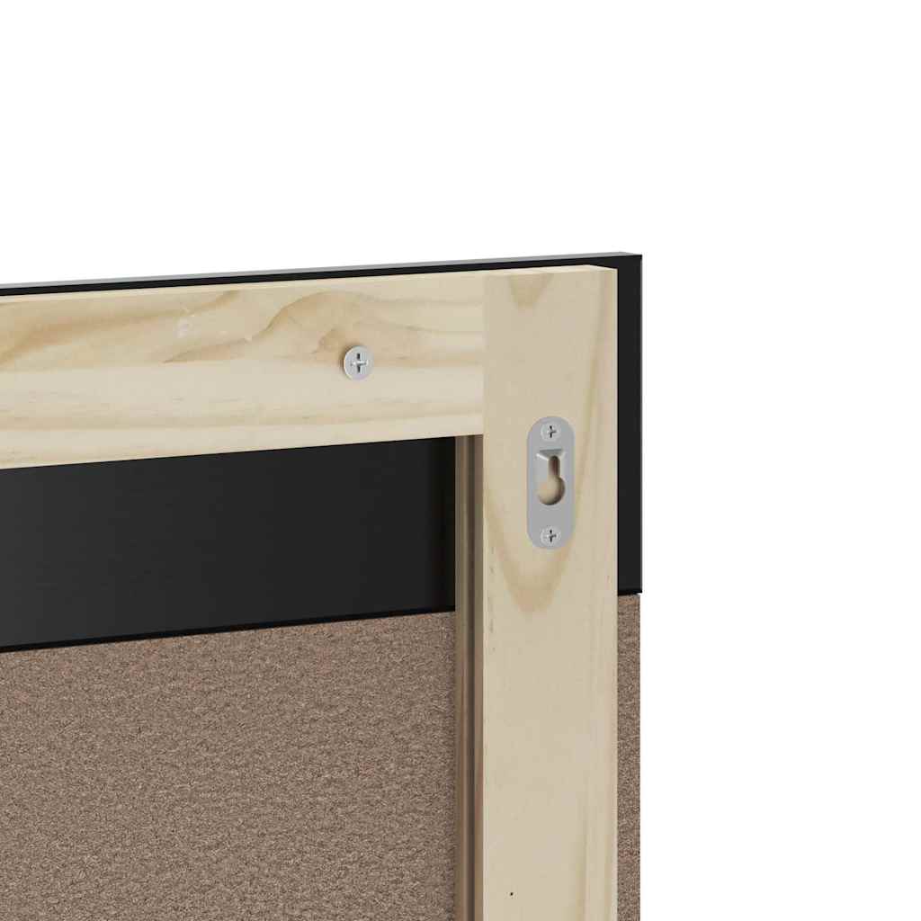 Set Mobili da Bagno 2 pz BERG Nero in Legno Massello di Pino | homemem39