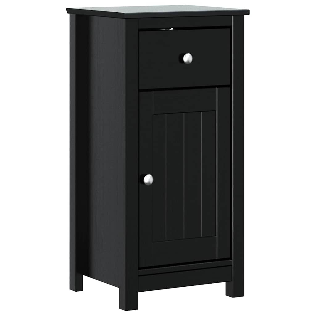 Set Mobili da Bagno 3 pz BERG Nero in Legno Massello di Pino | homemem39