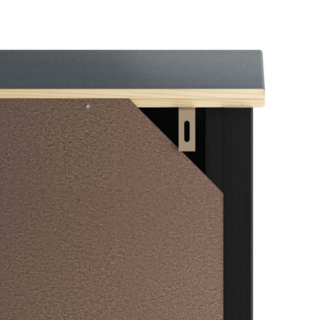 Set Mobili da Bagno 3 pz BERG Nero in Legno Massello di Pino | homemem39