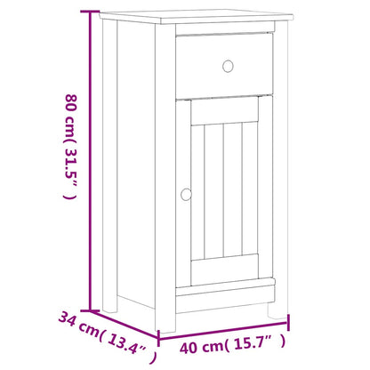 Set Mobili da Bagno 3 pz BERG Nero in Legno Massello di Pino | homemem39