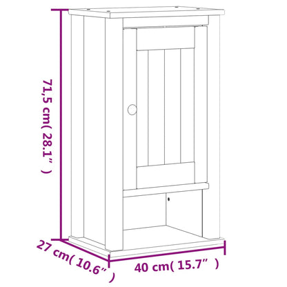 Set Mobili da Bagno 3 pz BERG Bianco in Legno Massello di Pino | homemem39