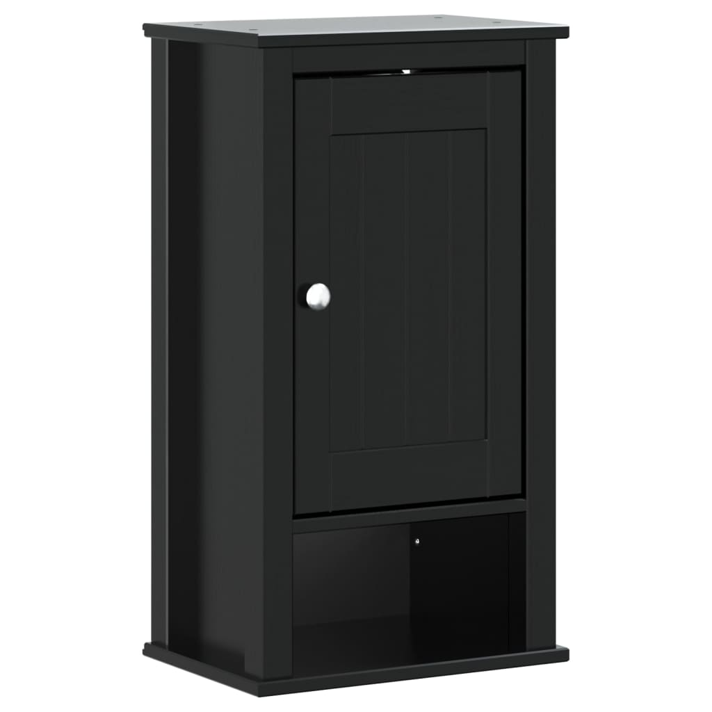 Set Mobili da Bagno 3 pz BERG Nero in Legno Massello di Pino | homemem39