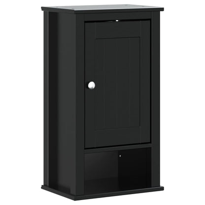 Set Mobili da Bagno 3 pz BERG Nero in Legno Massello di Pino | homemem39